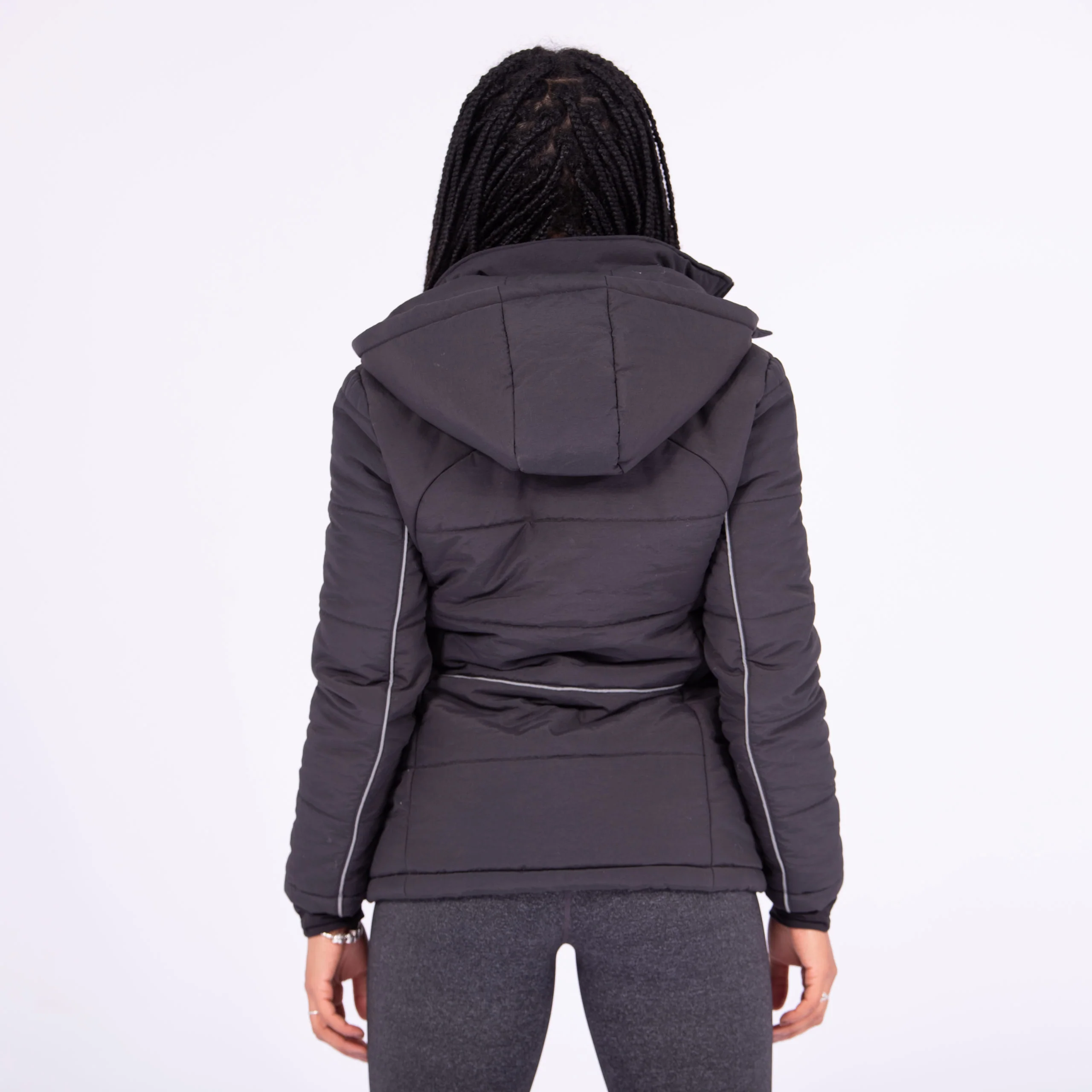 Women's Black Padded Coat - Image 5