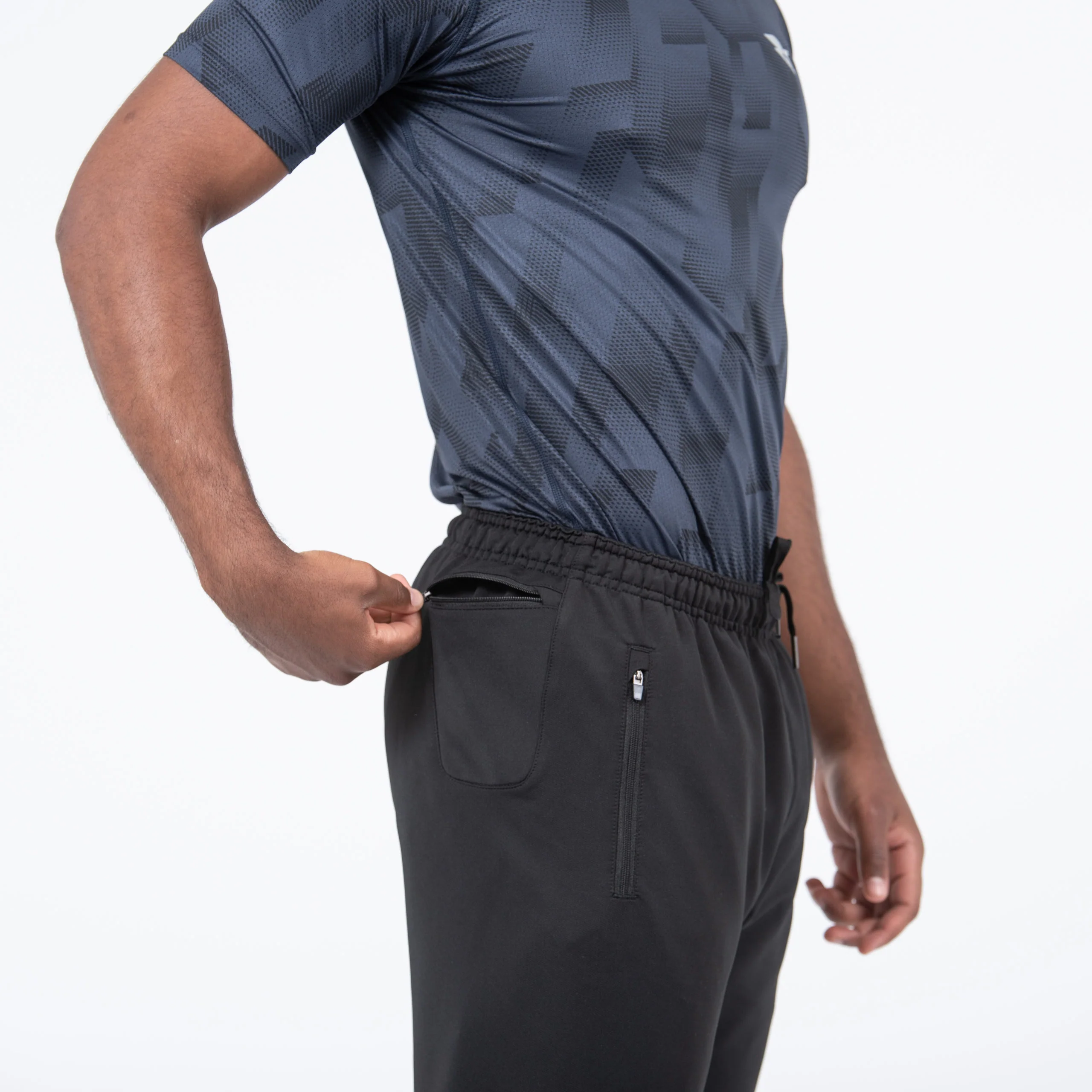 Men's Black Tracksuit Bottoms - Image 4