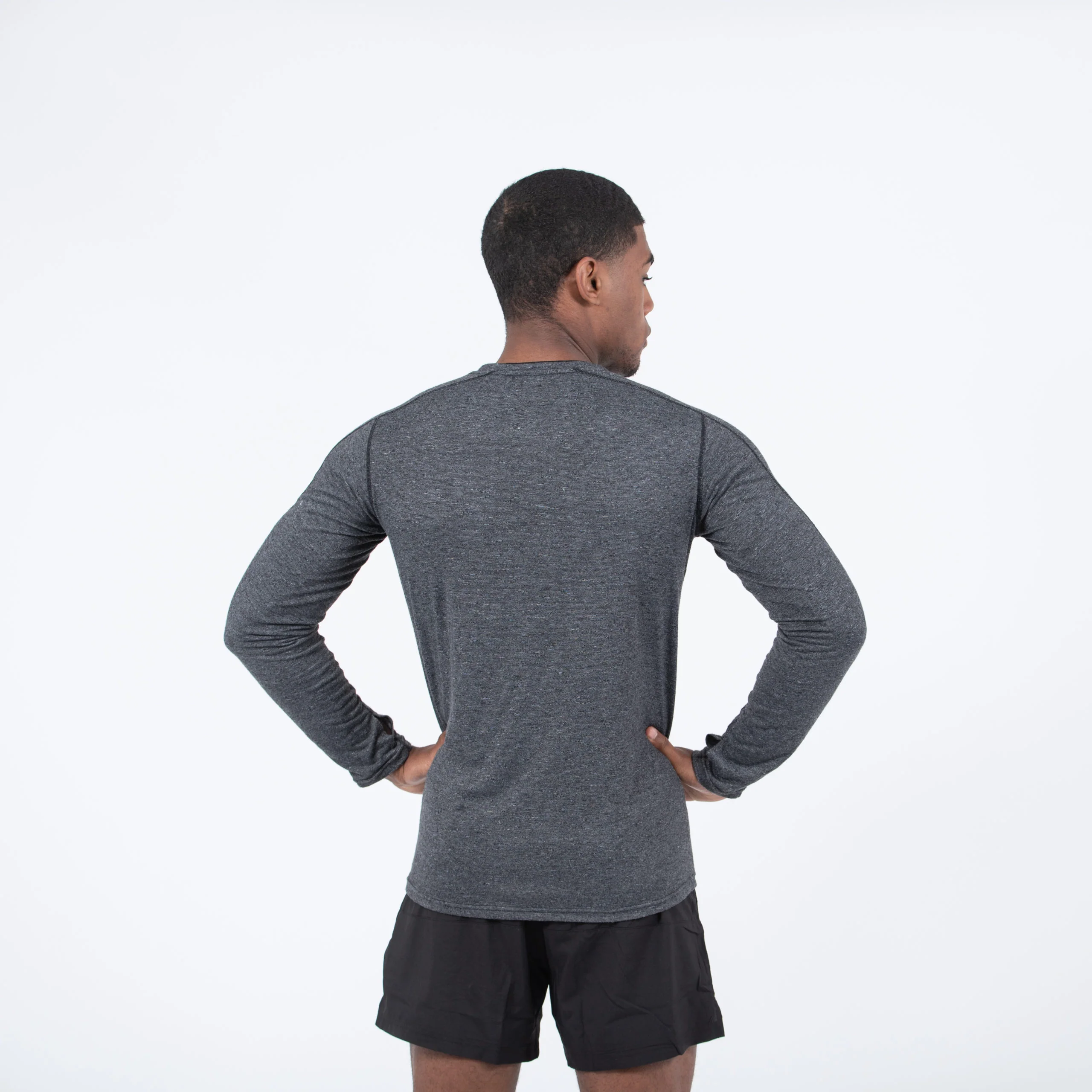 Men's Grey Long Sleeve Training T-Shirt - Image 4