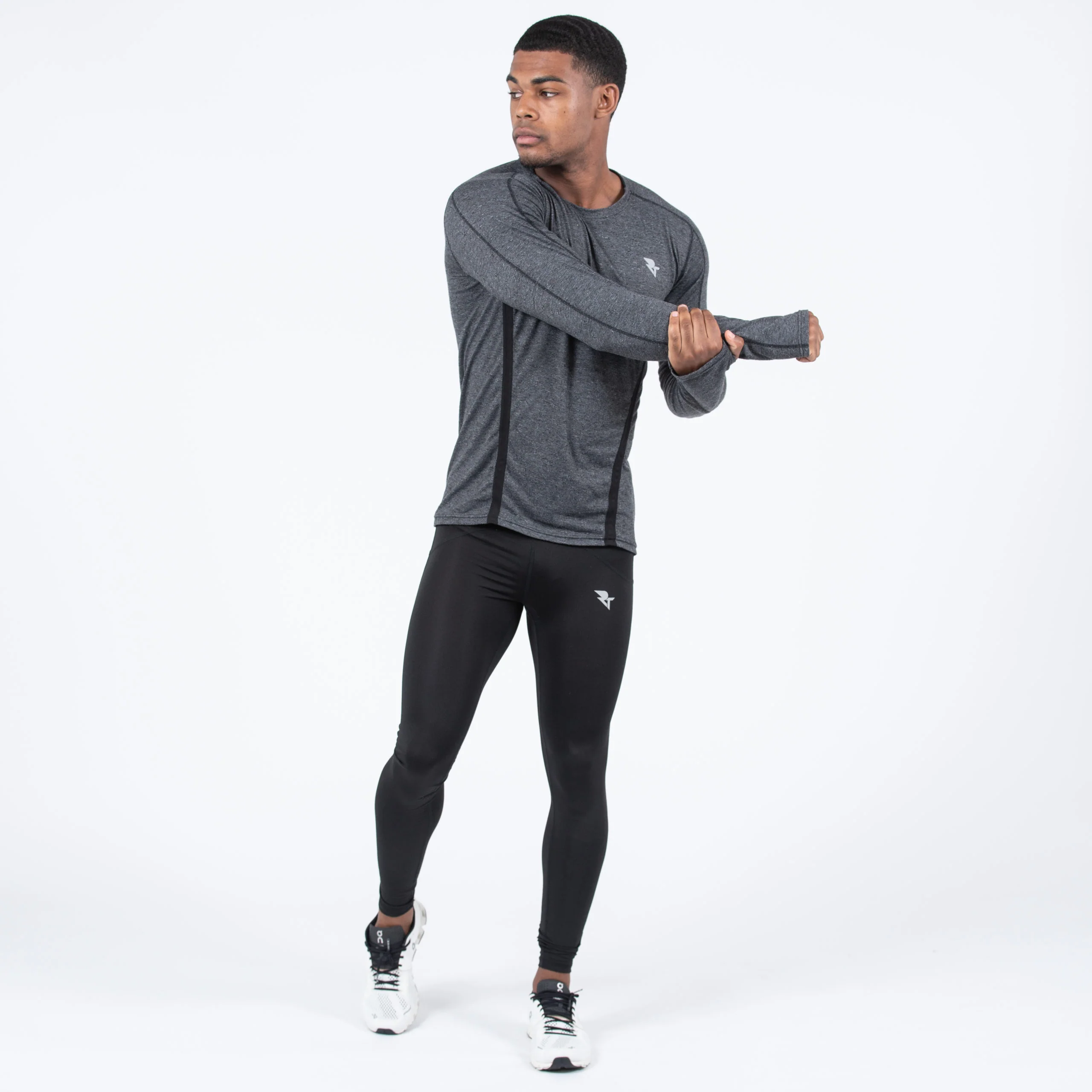 Men's Grey Long Sleeve Training T-Shirt - Image 5