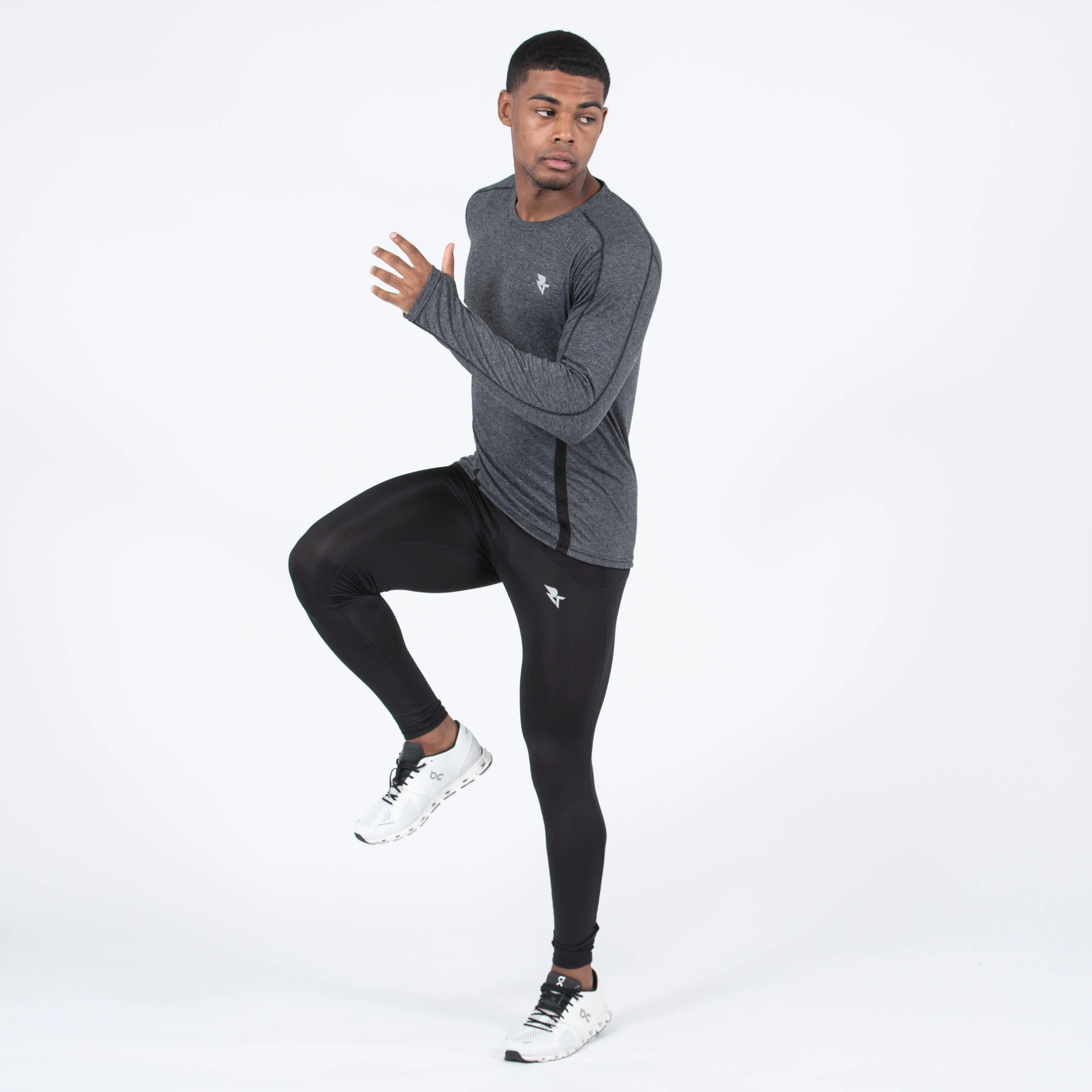 Men's Grey Long Sleeve Training T-Shirt - Image 6