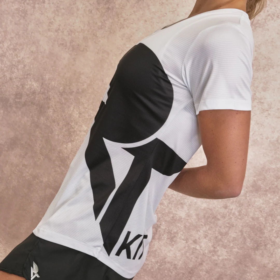 White & Black Bolt Training T-Shirt - Image 4