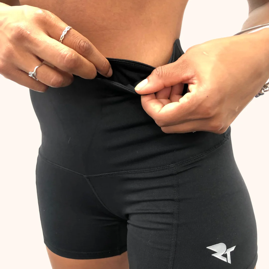 4 inch Black Women's Shorts - Image 3
