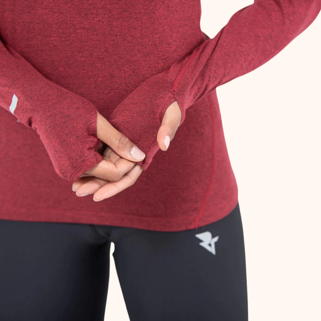 Women's Red 1/4 Zip Pullover - Image 3