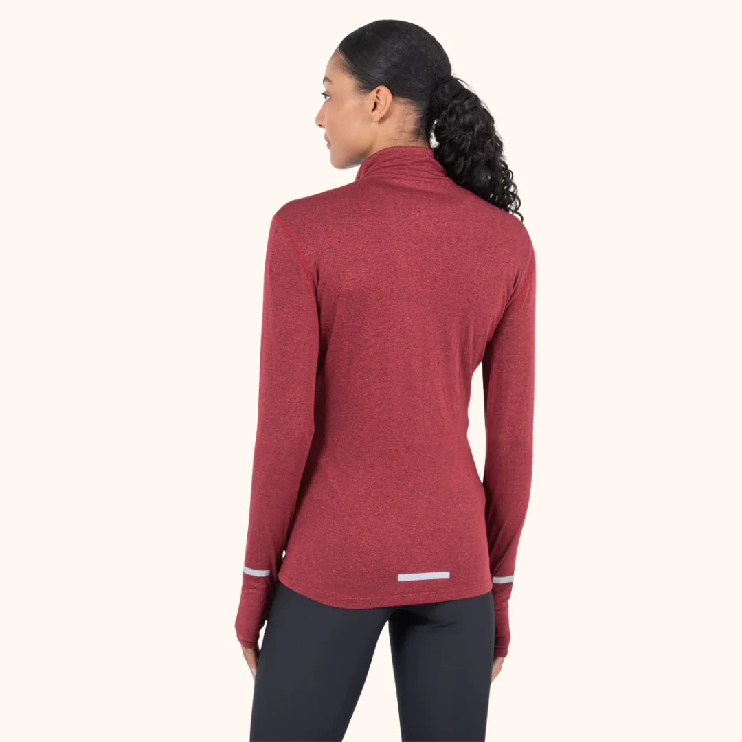 Women's Red 1/4 Zip Pullover - Image 4